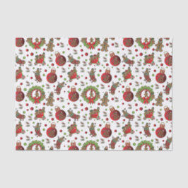 Cute Fun-kerstontbijtkoek voor mannen Tissuepapier