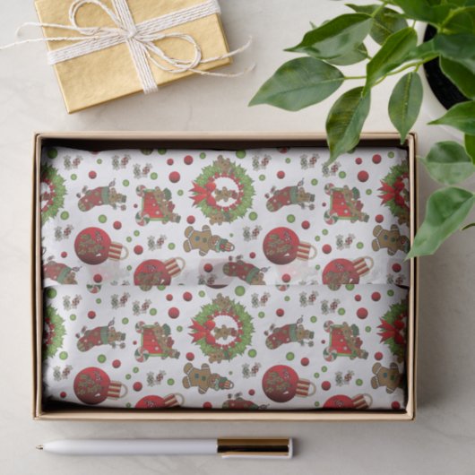 Cute Fun-kerstontbijtkoek voor mannen Tissuepapier (Geschenk)