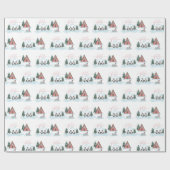 Cute Fun Kerstvalalala Penguins Verpakkingspapier Cadeaupapier (Vlak)