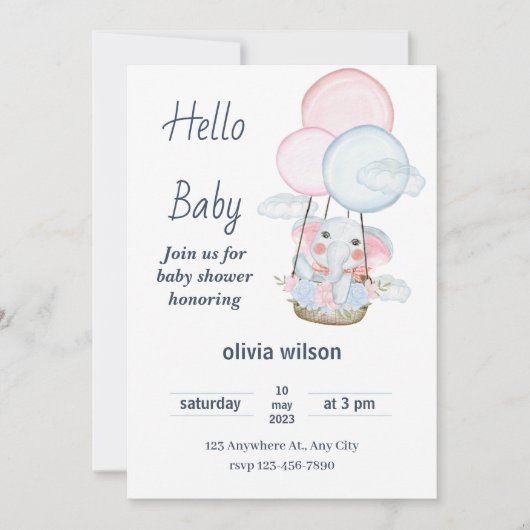 Cute & Fun Kinderfeest Uitnodiging – Bewerkbaar &  (Voorkant)