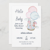 Cute & Fun Kinderfeest Uitnodiging – Bewerkbaar &  (Voorkant / Achterkant)