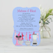 Cute Fun Kitchen Lingerie Bridal Shower Invitation Kaart (Staand voorkant)