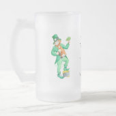 Cute Fun Leprechaun "Luck of the Irish" Matglas Bierpul (Links)