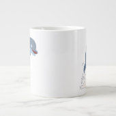 Cute Fun-Loving Cartoon Dolphin Grote Koffiekop (Voorkant)