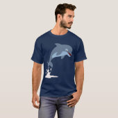 Cute Fun-Loving Cartoon Dolphin T-Shirt (Voorkant volledig)