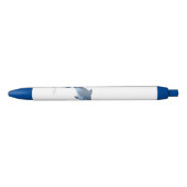 Cute Fun-Loving Cartoon Dolphin Zwarte Inkt Pen (Voorkant)