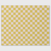 Cute Fun Modern Checkerboard Gele Geometric Cadeaupapier (Vlak)