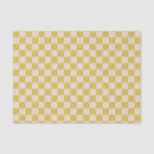 Cute Fun Modern Checkerboard Yellow Geometric Tissuepapier (Voorkant)