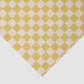 Cute Fun Modern Checkerboard Yellow Geometric Tissuepapier (Detail)