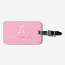 Cute Fun Modern Girly Pink Monogrammed