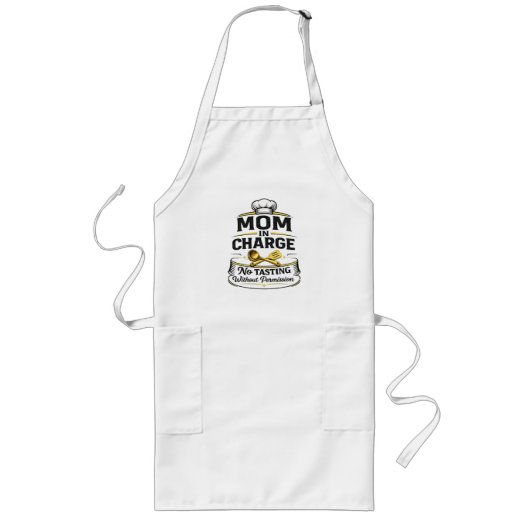 Cute Fun mom  Gift  Apron Lang Schort (Voorkant)