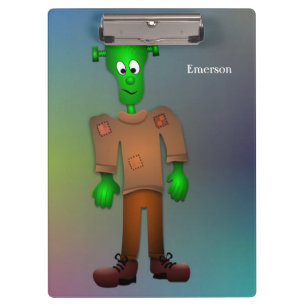 Cute Fun Monster Cartoon aan Personaliseren voor P Klembord