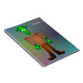 Cute Fun Monster Illustration - Personalized Name Notitieboek (Rechterzijde)