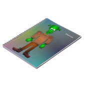 Cute Fun Monster Illustration - Personalized Name Notitieboek (Linkerzijde)