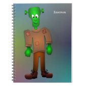 Cute Fun Monster Illustration - Personalized Name Notitieboek (Voorkant)