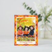 Cute Fun Oranje Pattern Custom Photo Halloween (Staand voorkant)
