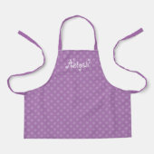 Cute Fun Personalized Lavender Polka Dot Pattern Schort (Voorkant)