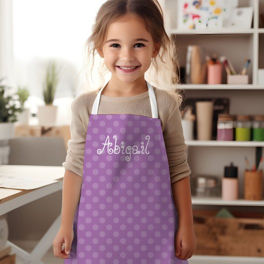 Cute Fun Personalized Lavender Polka Dot Pattern Schort