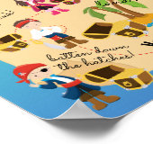 Cute Fun Personalized Pirate Treasure Map Poster (Hoek)