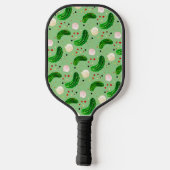 Cute Fun Pickles Cool Unique Pastel Green Pattern Pickleball Paddle (Achterkant)