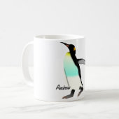 Cute Fun Proud Emperor Penguin Persoonlijk Koffiemok (Voorkant links)