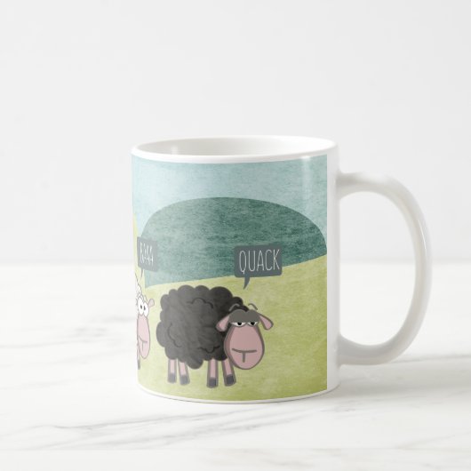 Cute Fun Rebel Sheep Koffiemok (Rechts)