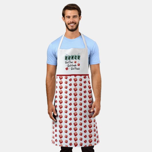 Cute Fun Red Dice Retro Bunco Schort (Gedragen)