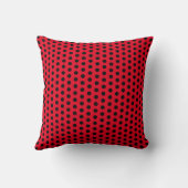 Cute Fun Red en Black met Polka Dot Pattern Kussen (Achterkant)