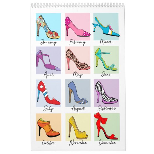 Cute Fun Shoe Calendar Kalender (Hoes)