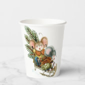 Cute, Fun, Simple Kerstmis Snow, aangepast Papieren Bekers (Achterkant)