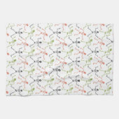 Cute Fun Skull Skeleton Halloween Kitchen Towel Theedoek (Horizontaal)