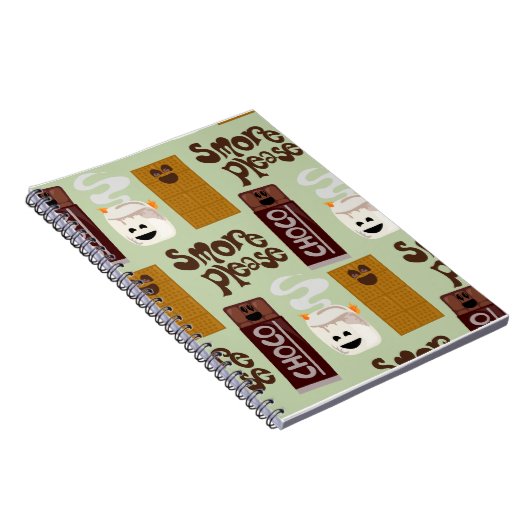 Cute Fun Smore Ingredients Pattern Notitieboek (Rechterzijde)