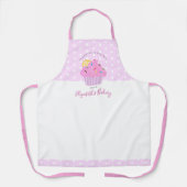 Cute Fun Sweet Pink Cupcake Bakery Dessert Custom Schort (Voorkant)