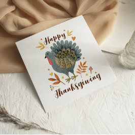 Cute Fun Turkey Happy Thanksgiving card