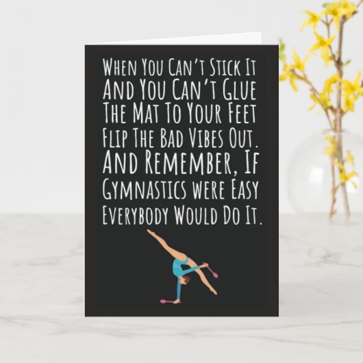 Cute Fun Turnen Kaarten Balk Kids Feestje (Gele Bloem)