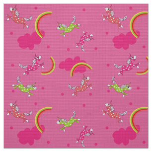 Cute Fun Unicorns regenboogroze cartoon patroon Stof