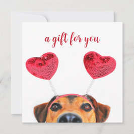 Cute Fun Valentijnsdag Dog Headband-kaartje