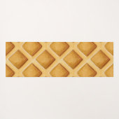 Cute Fun Waffle Pattern Monogram Yoga Mat (Achterkant (horizontaal))