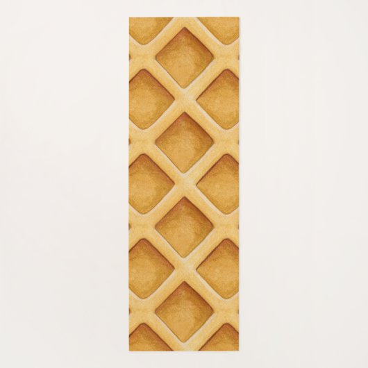 Cute Fun Waffle Pattern Monogram Yoga Mat (Achterkant)