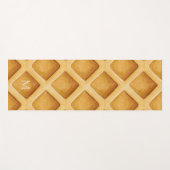 Cute Fun Waffle Pattern Monogram Yoga Mat (Voorkant (horizontaal))