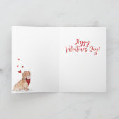 Cute Fun Waterverf Cocker Spaniel Valentijnsdag Feestdagen Kaart (Binnen)