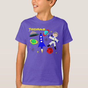 Cute Fun Whimsy Space Gepersonaliseerd T-shirt