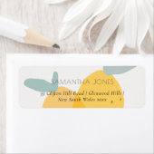 Cute Fun Yellow Lemon Fruity Citrus Bright Address Etiket (Insitu)