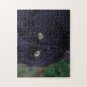 Cute Funky Black Cat Kitten Face Legpuzzel (Verticaal)