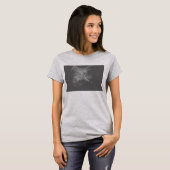 Cute Funky Cat Kitten Eyes Face Sketch T-shirt (Voorkant volledig)