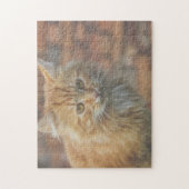 Cute Funky Ginger Cat Kitten Face Legpuzzel (Verticaal)