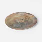 Cute Funky Ginger Cat Kitten Face Papieren Bordje (Gekanteld)