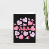 Cute Funny Aba Therapy Candy Heart Slp Behavior Va Kaart (Voorkant)