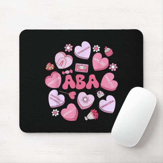 Cute Funny Aba Therapy Candy Heart Slp Behavior Va Muismat (Met muis)