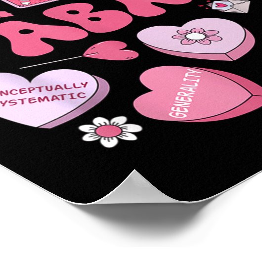 Cute Funny Aba Therapy Candy Heart Slp Behavior Va Poster (Hoek)